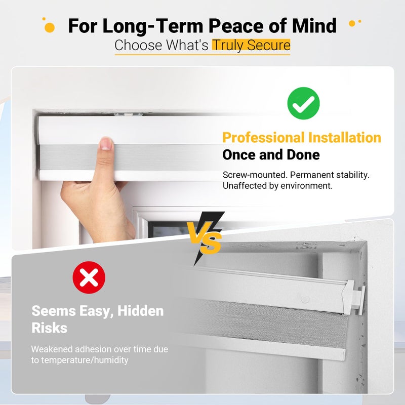 SBARTAR Blinds for Windows, Blackout Window Blinds and Shades for Home Bedroom Nursery, 30 inch Wide x 64 inch Long, White(Blackout) - Image 3